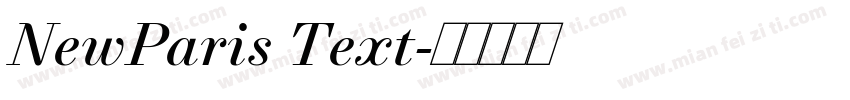 NewParis Text字体转换